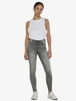 Noisy May NMKIMMY CROPPED NORMAL WAIST SKINNY FIT JEANS 12 Noisy May NMKIMMY CROPPED NORMAL WAIST SKINNY FIT JEANS -Noisy May Clothing Shop 27003672 LightGreyDenim 004