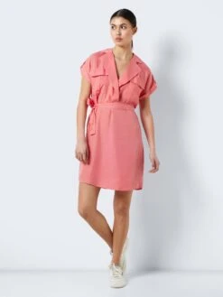 Noisy May SHORT SLEEVED SHIRT DRESS 10 Noisy May SHORT SLEEVED SHIRT DRESS -Noisy May Clothing Shop 27005660 SunKissedCoral 004