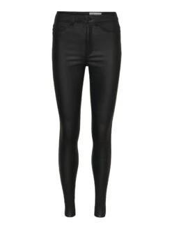 Noisy May NMCALLIE HIGH WAIST COATED TROUSERS 16 Noisy May NMCALLIE HIGH WAIST COATED TROUSERS -Noisy May Clothing Shop 27012746 Black 001