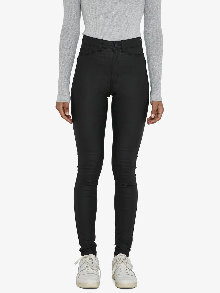 Noisy May NMCALLIE HIGH WAIST COATED TROUSERS 4 Noisy May NMCALLIE HIGH WAIST COATED TROUSERS - Image 2