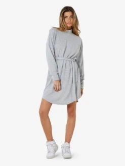 Noisy May SHORT LONG SLEEVED DRESS -Noisy May Clothing Shop 27013883 LightGreyMelange 004