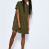 Noisy May SHORT SLEEVED SHORT DRESS -Noisy May Clothing Shop 27015315 BurntOlive 007