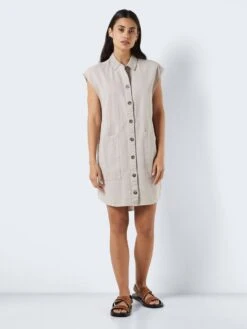 Noisy May SLEEVELESS SHIRT DRESS -Noisy May Clothing Shop 27015411 ChateauGray 004
