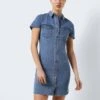 Noisy May SHORT SLEEVED DENIM DRESS 2 Noisy May SHORT SLEEVED DENIM DRESS -Noisy May Clothing Shop 27015685 MediumBlueDenim 007