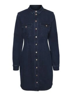 Noisy May LONG SLEEVED DENIM DRESS -Noisy May Clothing Shop 27017672 DarkBlueDenim 001