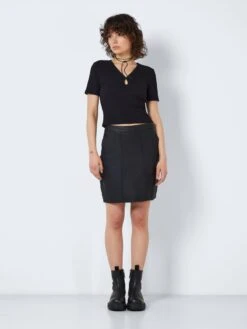 Noisy May HIGH WAISTED COATED SKIRT -Noisy May Clothing Shop 27017861 Black 004