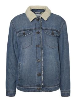 Noisy May TEDDY DENIM JACKET 14 Noisy May TEDDY DENIM JACKET -Noisy May Clothing Shop 27018083 MediumBlueDenim 001