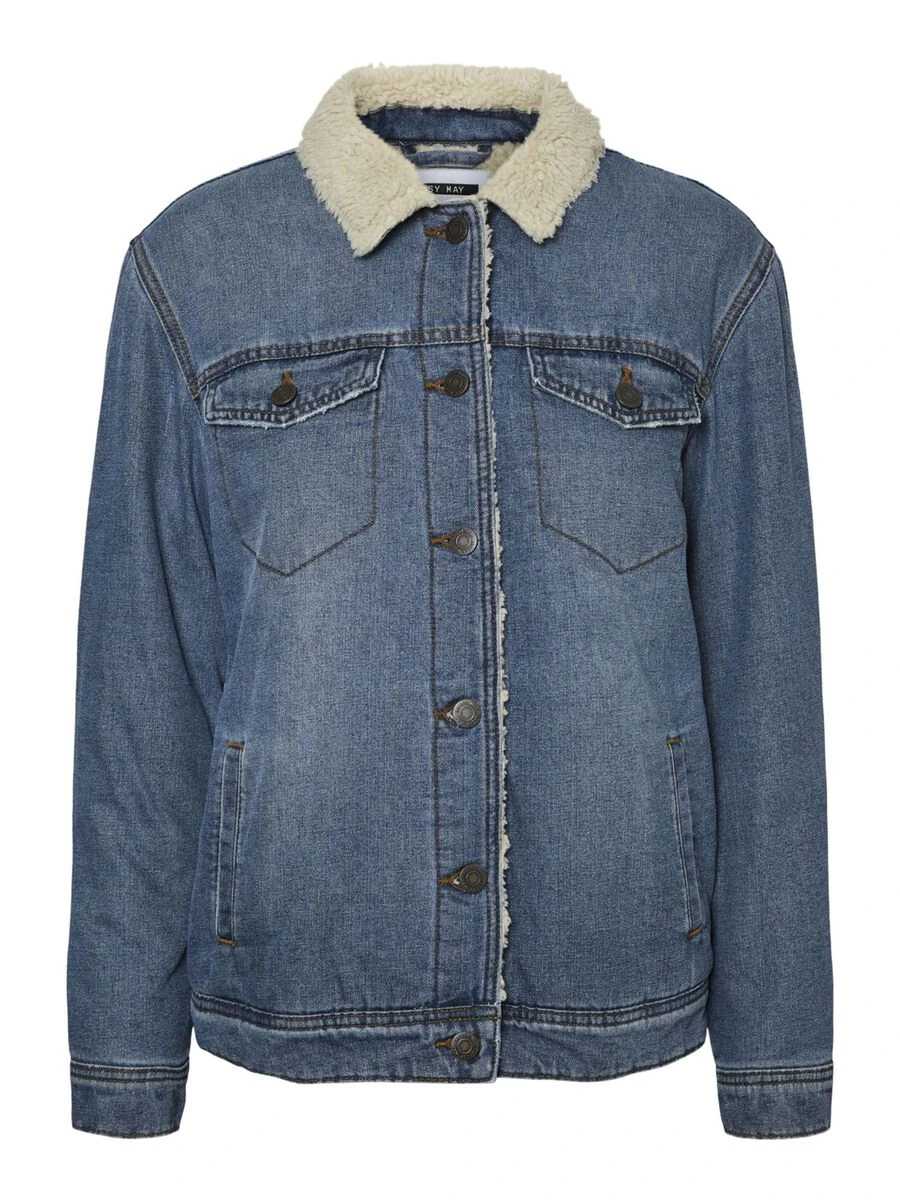 Noisy May TEDDY DENIM JACKET 8 Noisy May TEDDY DENIM JACKET - Image 6