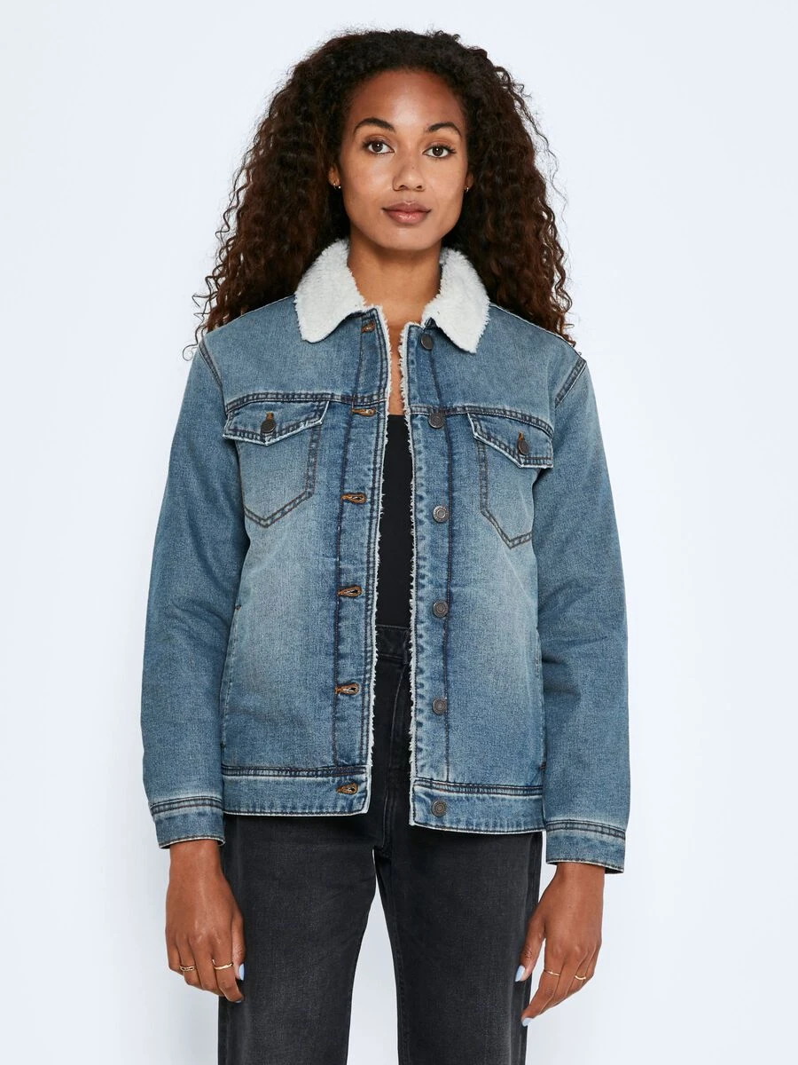 Noisy May TEDDY DENIM JACKET 4 Noisy May TEDDY DENIM JACKET - Image 2