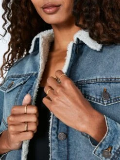 Noisy May TEDDY DENIM JACKET 13 Noisy May TEDDY DENIM JACKET -Noisy May Clothing Shop 27018083 MediumBlueDenim 006