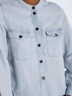 Noisy May LONG SLEEVED TENCEL™ LYOCELL SHIRT -Noisy May Clothing Shop 27019177 LightBlueDenim 006