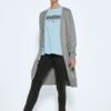 Noisy May MIDI CARDIGAN 2 Noisy May MIDI CARDIGAN -Noisy May Clothing Shop 27019215 LightGreyMelange 007