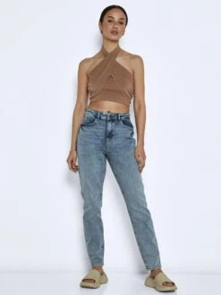 Noisy May NMKATY HIGH WAISTED MOM JEANS 12 Noisy May NMKATY HIGH WAISTED MOM JEANS -Noisy May Clothing Shop 27019283 LightBlueDenim 004