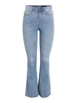 Noisy May NMSALLIE HIGH WAISTED FLARED JEANS 16 Noisy May NMSALLIE HIGH WAISTED FLARED JEANS -Noisy May Clothing Shop 27019304 LightBlueDenim 001