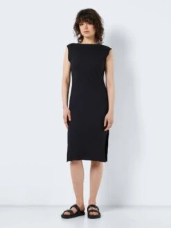 Noisy May RIBBED MIDI DRESS -Noisy May Clothing Shop 27019526 Black 004