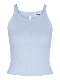 Noisy May RIBBED HALTER NECK TOP -Noisy May Clothing Shop 27020104 Cerulean 001