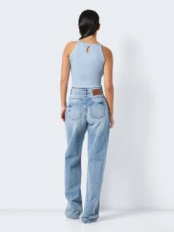 Noisy May RIBBED HALTER NECK TOP -Noisy May Clothing Shop 27020104 Cerulean 005