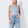 Noisy May RIBBED HALTER NECK TOP -Noisy May Clothing Shop 27020104 Cerulean 007