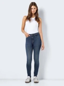 Noisy May NMBUDDY HIGH WAISTED SKINNY FIT JEANS -Noisy May Clothing Shop 27020952 MediumBlueDenim 004
