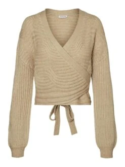 Noisy May KNITTED WRAP PULLOVER 14 Noisy May KNITTED WRAP PULLOVER -Noisy May Clothing Shop 27021097 IrishCream 001