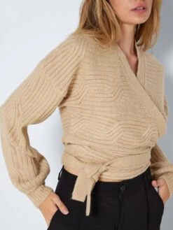 Noisy May KNITTED WRAP PULLOVER 13 Noisy May KNITTED WRAP PULLOVER -Noisy May Clothing Shop 27021097 IrishCream 006