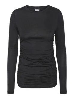 Noisy May LONG SLEEVED RUCHED TOP -Noisy May Clothing Shop 27021286 Black 001