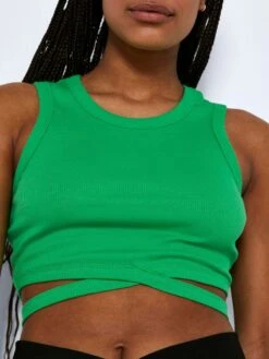 Noisy May SLEVELESS TIE TOP -Noisy May Clothing Shop 27021471 IslandGreen 006