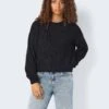 Noisy May KNITTED PULLOVER 2 Noisy May KNITTED PULLOVER -Noisy May Clothing Shop 27021536 Black 007