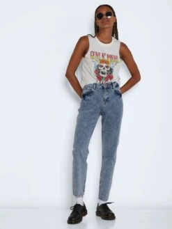 Noisy May NMISABEL HIGH WAISTED ANKLE MOM JEANS 11 Noisy May NMISABEL HIGH WAISTED ANKLE MOM JEANS -Noisy May Clothing Shop 27021578 MediumBlueDenim 004