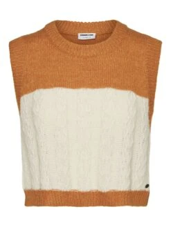 Noisy May KNITTED VEST -Noisy May Clothing Shop 27021699 DesertSun 958882 001