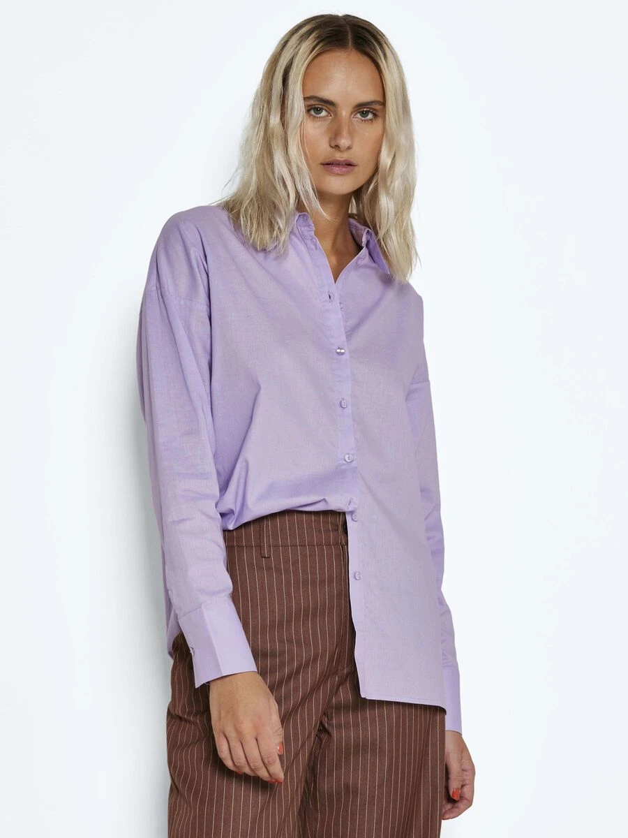 Noisy May COLOURED COTTON SHIRT 4 Noisy May COLOURED COTTON SHIRT - Image 2