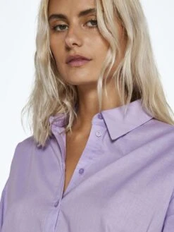 Noisy May COLOURED COTTON SHIRT 12 Noisy May COLOURED COTTON SHIRT -Noisy May Clothing Shop 27021862 PurpleRose 006