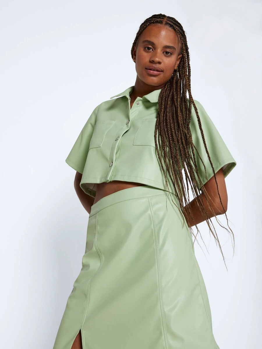 Noisy May COATED CROPPED SHIRT 3 Noisy May COATED CROPPED SHIRT