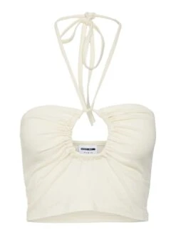 Noisy May SLEEVELESS TIE STRING TOP 13 Noisy May SLEEVELESS TIE STRING TOP -Noisy May Clothing Shop 27022029 PearledIvory 001