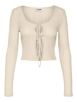 Noisy May TIE STRING CARDIGAN 13 Noisy May TIE STRING CARDIGAN -Noisy May Clothing Shop 27022038 PearledIvory 001
