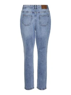 Noisy May NMZOE HIGH WAISTED STRAIGHT FIT JEANS -Noisy May Clothing Shop 27022187 DarkBlueDenim 002