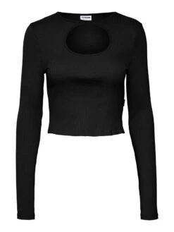 Noisy May CROPPED CUT-OUT TOP -Noisy May Clothing Shop 27022699 Black 001
