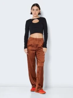 Noisy May CROPPED CUT-OUT TOP -Noisy May Clothing Shop 27022699 Black 004
