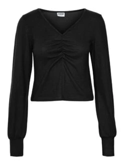 Noisy May LONG SLEEVED V-NECK TOP 13 Noisy May LONG SLEEVED V-NECK TOP -Noisy May Clothing Shop 27022732 Black 001