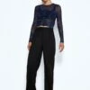 Noisy May HIGH WAISTED STRAIGHT FIT TROUSERS 1 Noisy May HIGH WAISTED STRAIGHT FIT TROUSERS -Noisy May Clothing Shop 27022757 Black 007