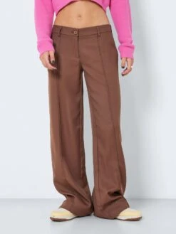 Noisy May LOW WAISTED WIDE LEG TROUSERS -Noisy May Clothing Shop 27022969 Cappuccino 003