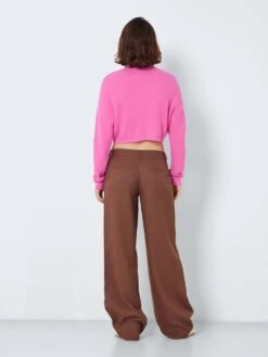 Noisy May LOW WAISTED WIDE LEG TROUSERS -Noisy May Clothing Shop 27022969 Cappuccino 005