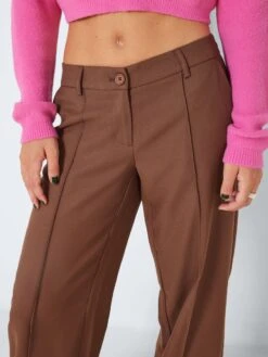 Noisy May LOW WAISTED WIDE LEG TROUSERS -Noisy May Clothing Shop 27022969 Cappuccino 006