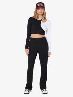 Noisy May HIGH WAISTED BOOT-CUT TROUSERS 10 Noisy May HIGH WAISTED BOOT-CUT TROUSERS -Noisy May Clothing Shop 27022981 Black 004