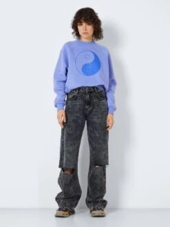 Noisy May NMJOSIE HIGH WAISTED WIDE LEG JEANS -Noisy May Clothing Shop 27023054 BlackDenim 004