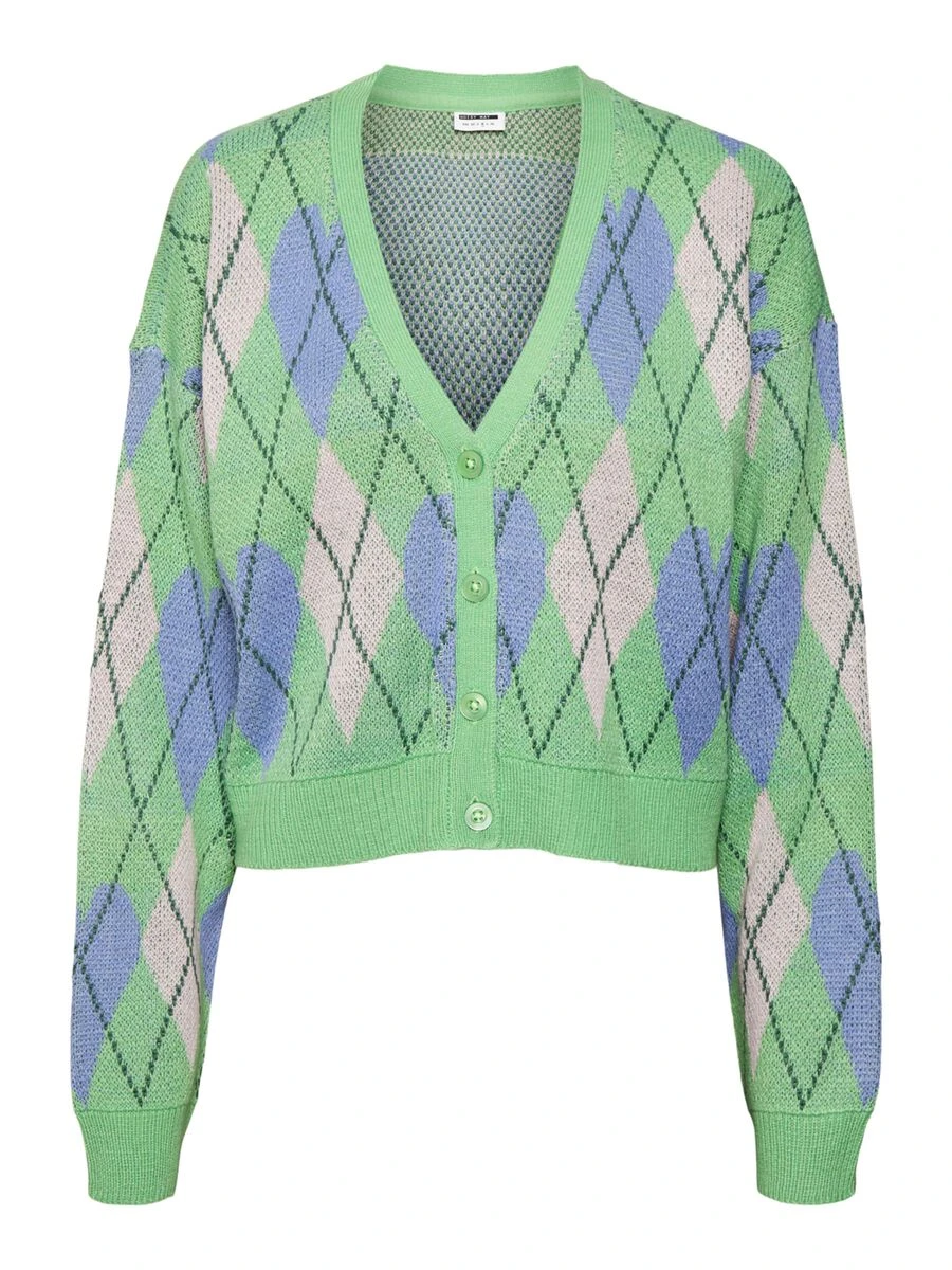 Noisy May CHEQUERED KNITTED CARDIGAN 8 Noisy May CHEQUERED KNITTED CARDIGAN - Image 6