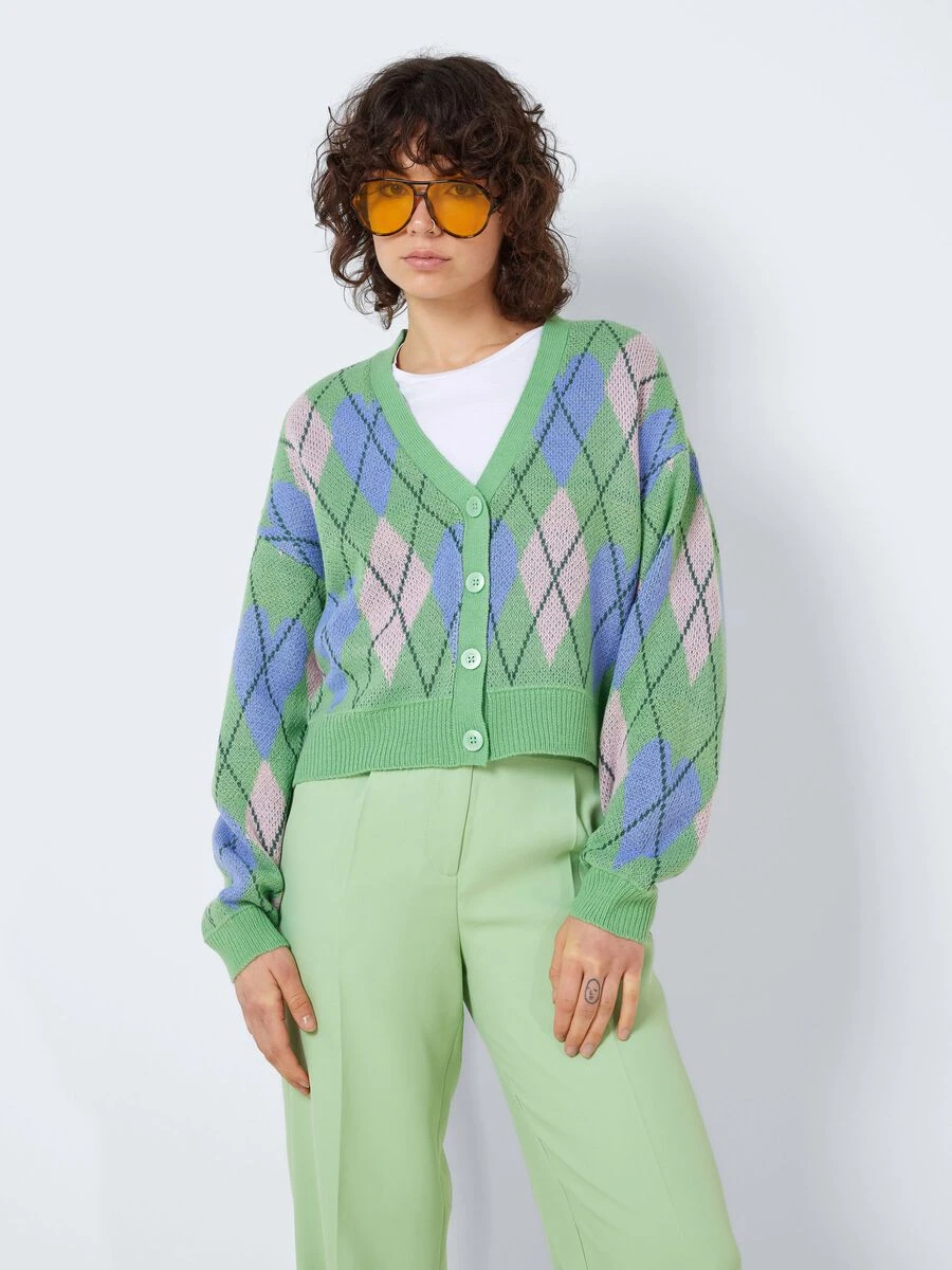 Noisy May CHEQUERED KNITTED CARDIGAN 4 Noisy May CHEQUERED KNITTED CARDIGAN - Image 2