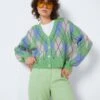 Noisy May CHEQUERED KNITTED CARDIGAN 2 Noisy May CHEQUERED KNITTED CARDIGAN -Noisy May Clothing Shop 27023280 AbsintheGreen 987777 007