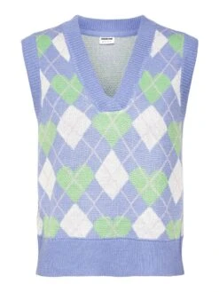 Noisy May CHEQUERED KNITTED TOP 13 Noisy May CHEQUERED KNITTED TOP -Noisy May Clothing Shop 27023281 Jacaranda 987780 001