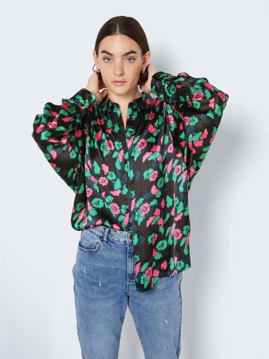 Noisy May OVERSIZE SATIN SHIRT 3 Noisy May OVERSIZE SATIN SHIRT